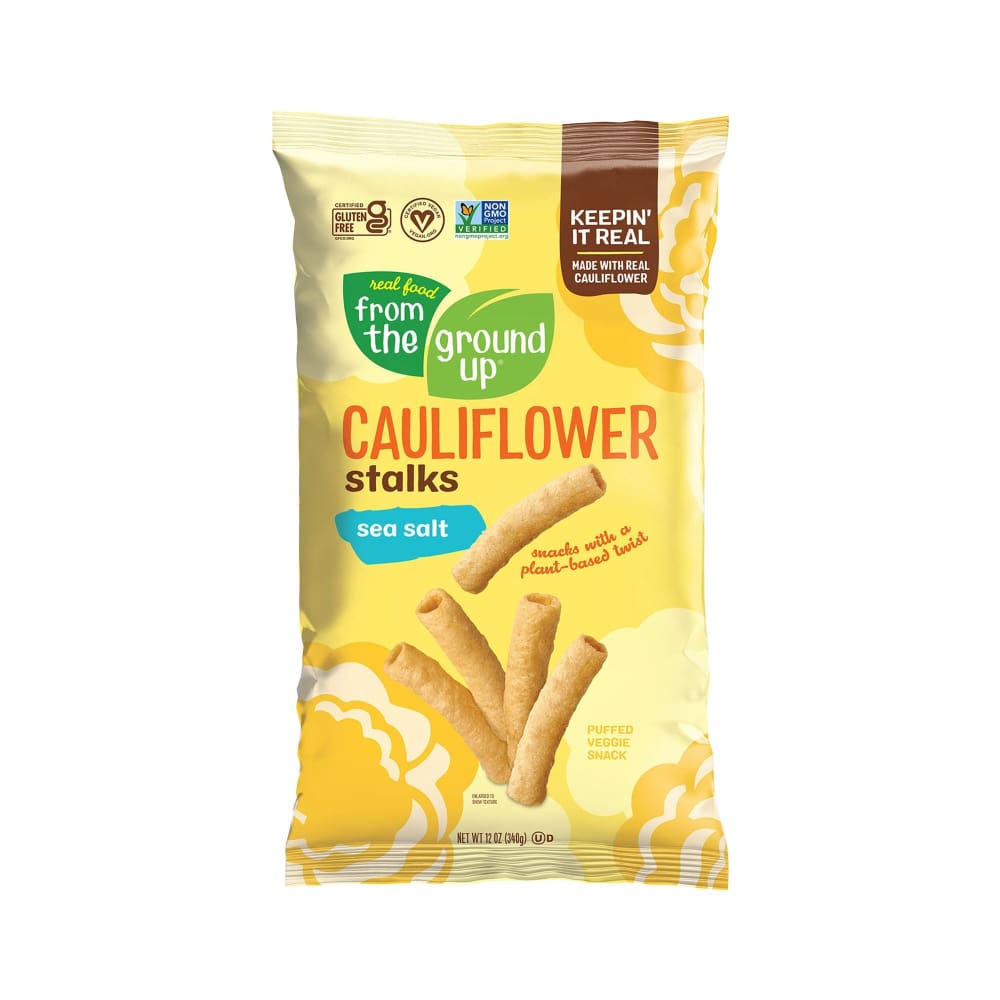Real Food From The Ground Up Cauliflower Stalks Snacks 12 oz. - Home/Grocery Household & Pet/Canned & Packaged Food/Snacks/Salty Snacks/ -