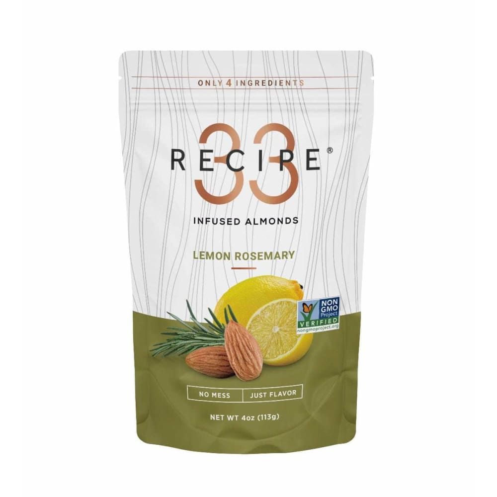 RECIPE 33: Almonds Lemon Rosemry Inf, 4 oz Grocery > Snacks > Chips > Snacks Other RECIPE 33: Almonds Lemon Rosemry Inf, 4 oz