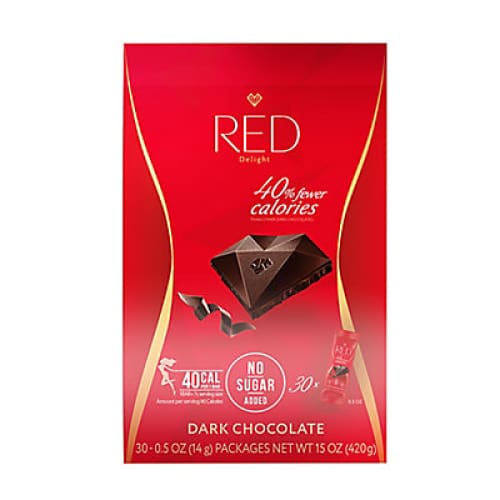 Red Delight Dark Chocolates 30 ct. - Home/Grocery/Candy/Chocolate/ - Red Chocolate