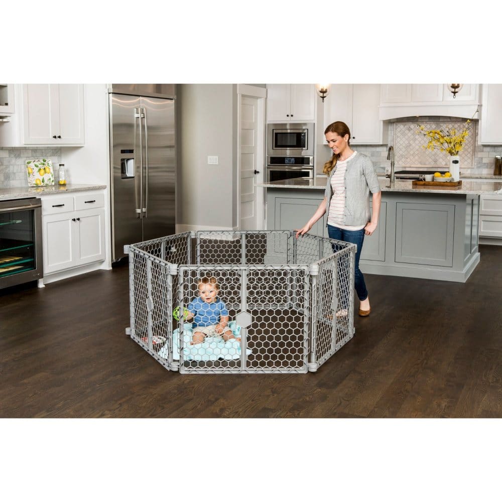 Regalo 2-in-1 Play Yard and Safety Gate Gray - Play Yards - Regalo