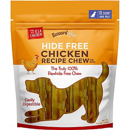 Rewardables Hide Free Chicken Chew 10 ct. - Home/Pet/Dog Supplies/Dog Treats/ - ShelHealth