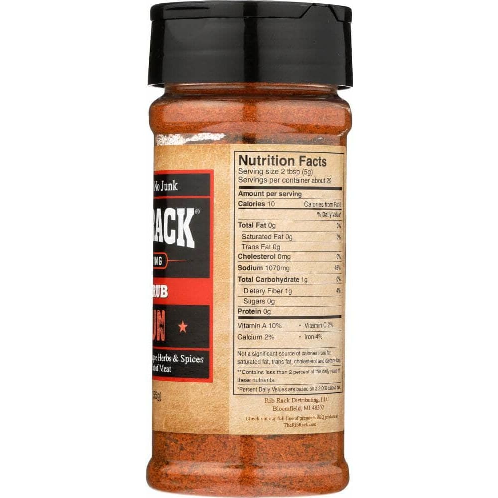Rib Rack Rib Rack Cajun Spice Rub Seasoning, 5.5 Oz
