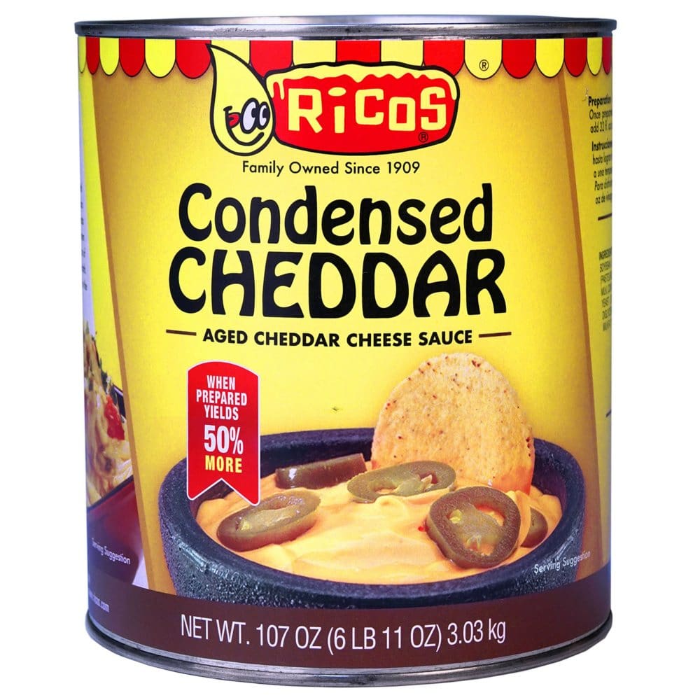 Ricos Condensed Cheddar Cheese Sauce (107 oz.) - Concession Food Supplies - Ricos