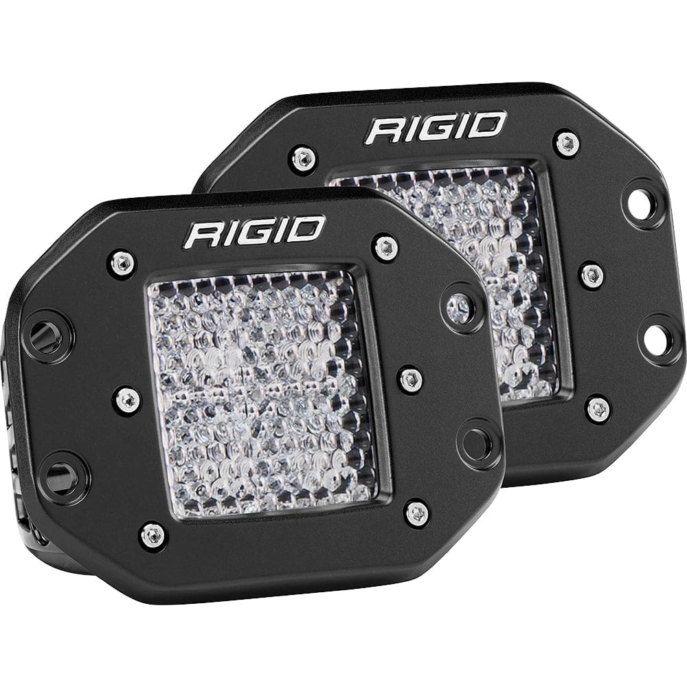 RIGID Industries D-Series PRO - Flush Mount - Diffused - Pair - Black - Lighting | Flood/Spreader Lights - RIGID Industries