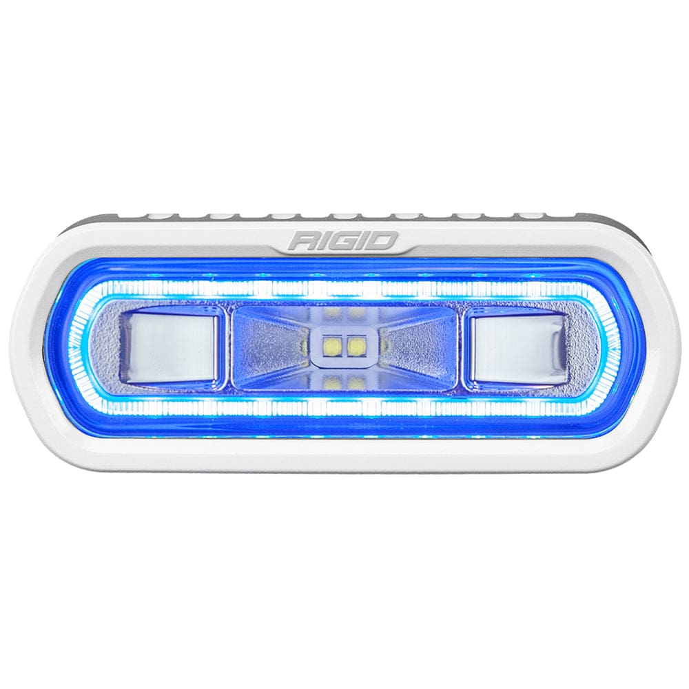 RIGID Industries SR-L Series Marine Spreader Light - White Surface Mount - White Light w/ Blue Halo - Lighting | Flood/Spreader Lights -