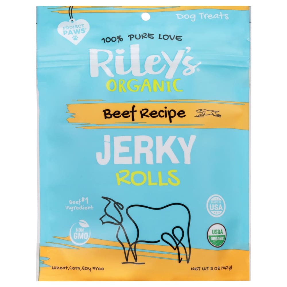 RILEYS ORGANICS: Organic Beef Jerky Rolls 5 oz (Pack of 2) - RILEYS ORGANICS