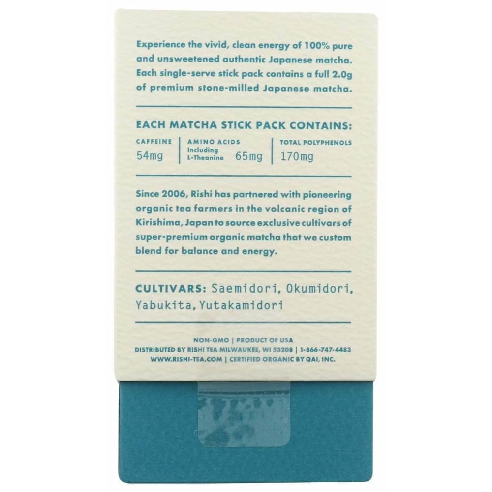 RISHI TEA Rishi Tea Matcha Sticks, 1.12 Oz