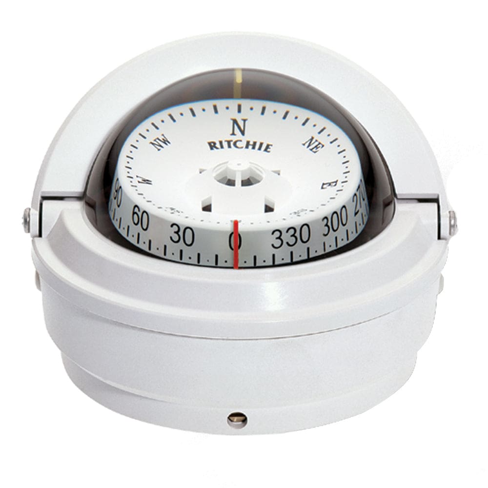Ritchie S-87W Voyager Compass - Surface Mount - White - Marine Navigation & Instruments | Compasses - Ritchie