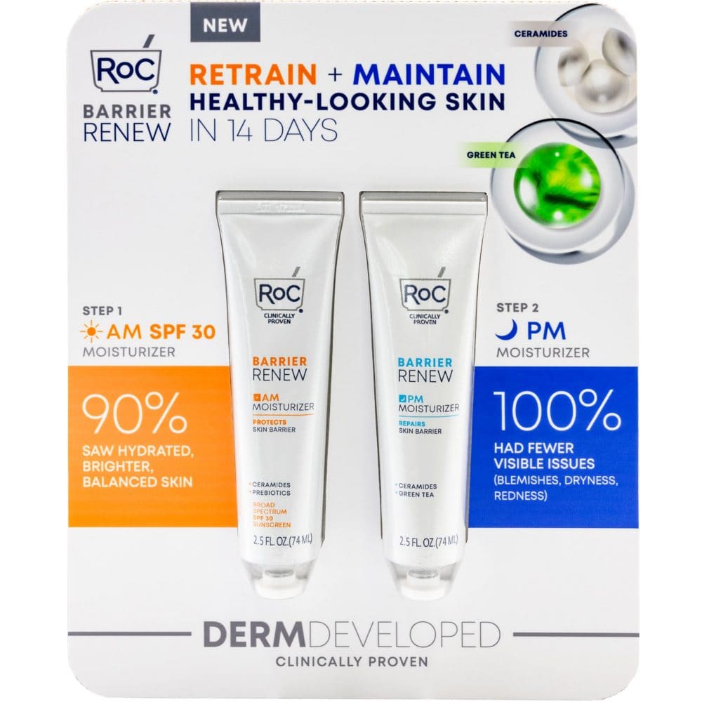 RoC Barrier Renew AM + PM Moisturizer Pack (2.5 oz. 2 pk.) - New Items - ShelHealth
