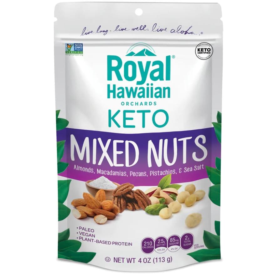 ROYAL HAWAIIAN ORCHARDS: Keto Mixed Nuts 4 oz (Pack of 3) - Nuts - ROYAL HAWAIIAN ORCHARDS