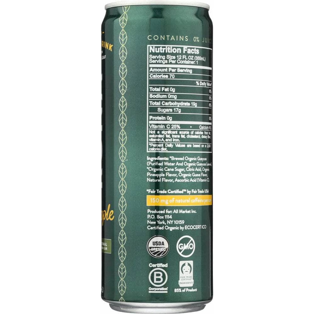 Runa Runa Pineapple Clean Energy Drink, 12 fl oz