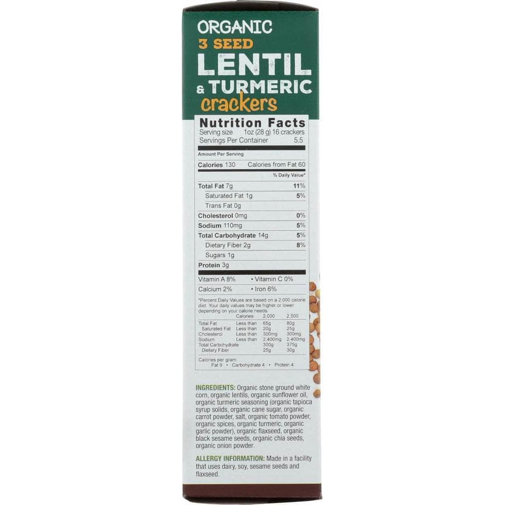 Rw Garcia Rw Garcia Organic Lentil with Turmeric Crackers, 5.5 oz