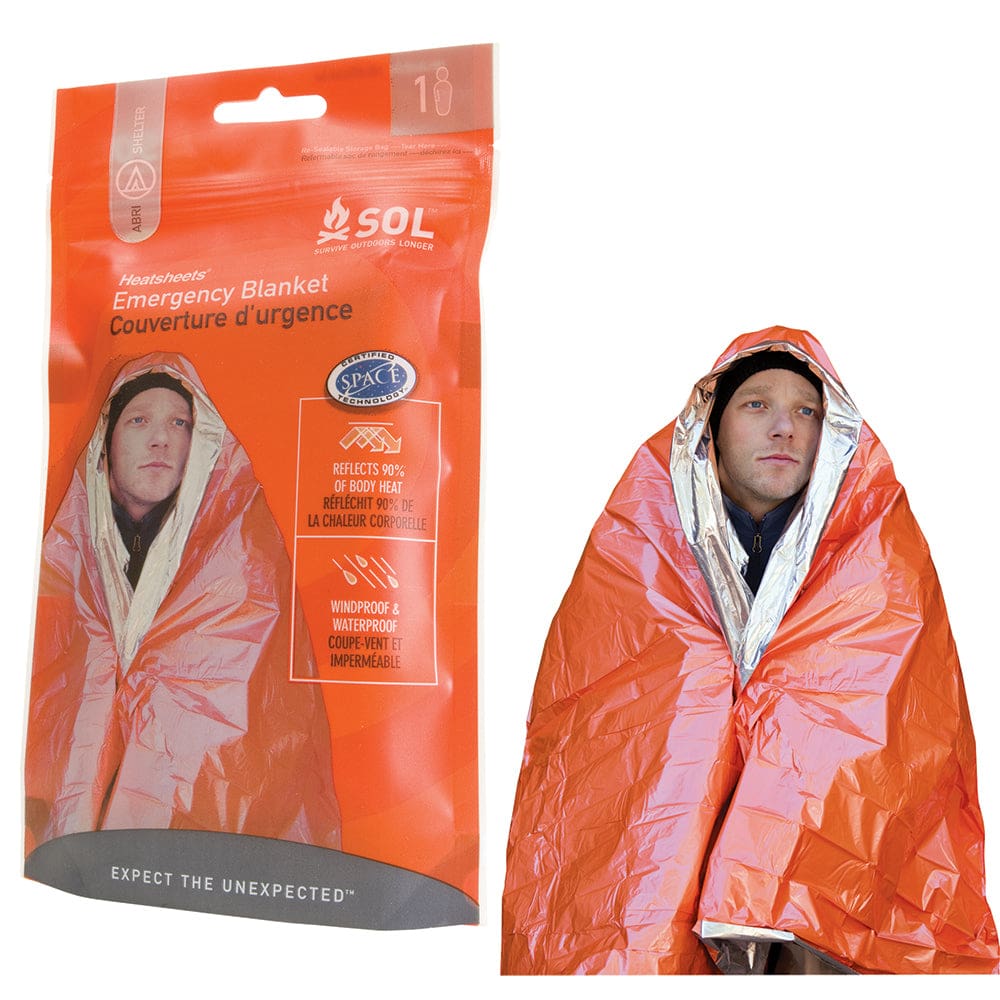 S.O.L. Survive Outdoors Longer Emergency Blanket (Pack of 5) - Outdoor | Accessories,Outdoor | Hunting Accessories,Camping |