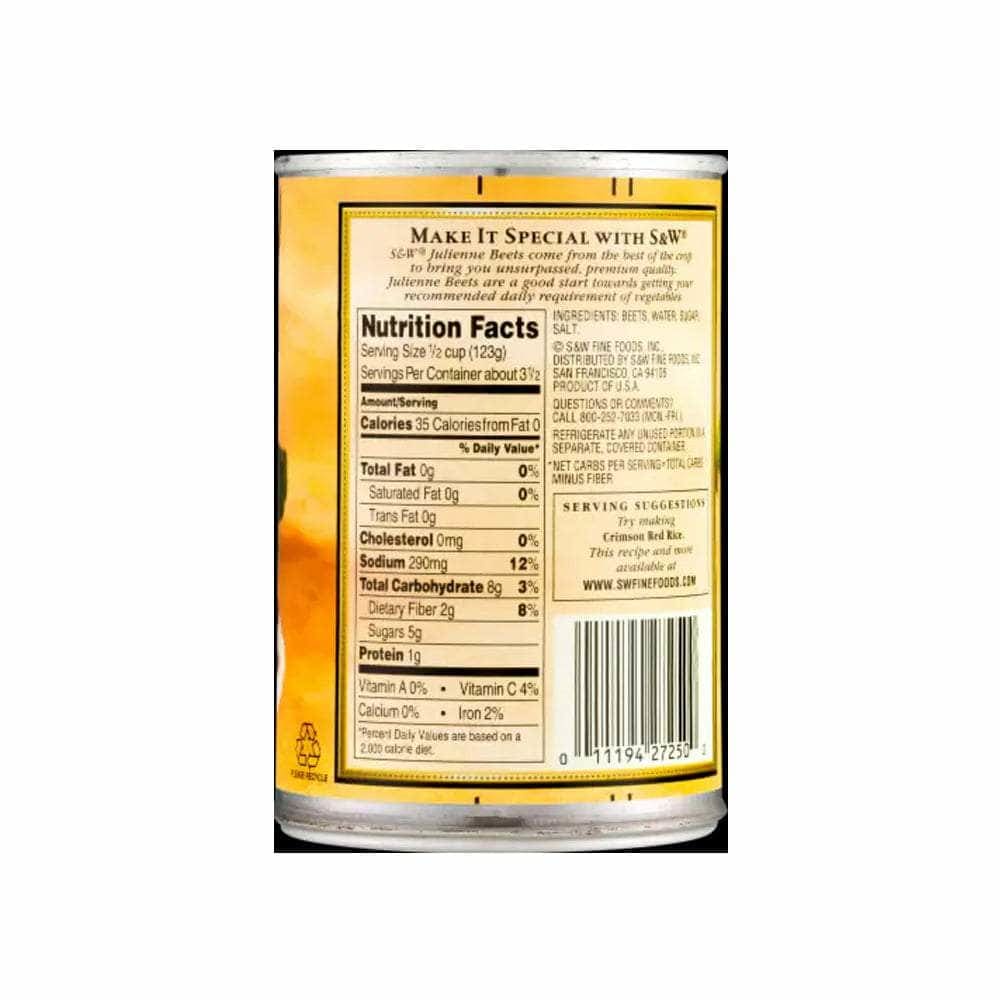 S & W Grocery > Pantry S & W Fancy French Style Julienne Beets, 15 oz
