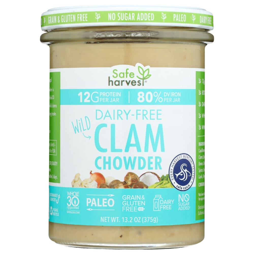 SAFE HARVEST: Chowder Clam Df 13.2 oz (Pack of 5) - Soups & Stocks - Safe Harvest