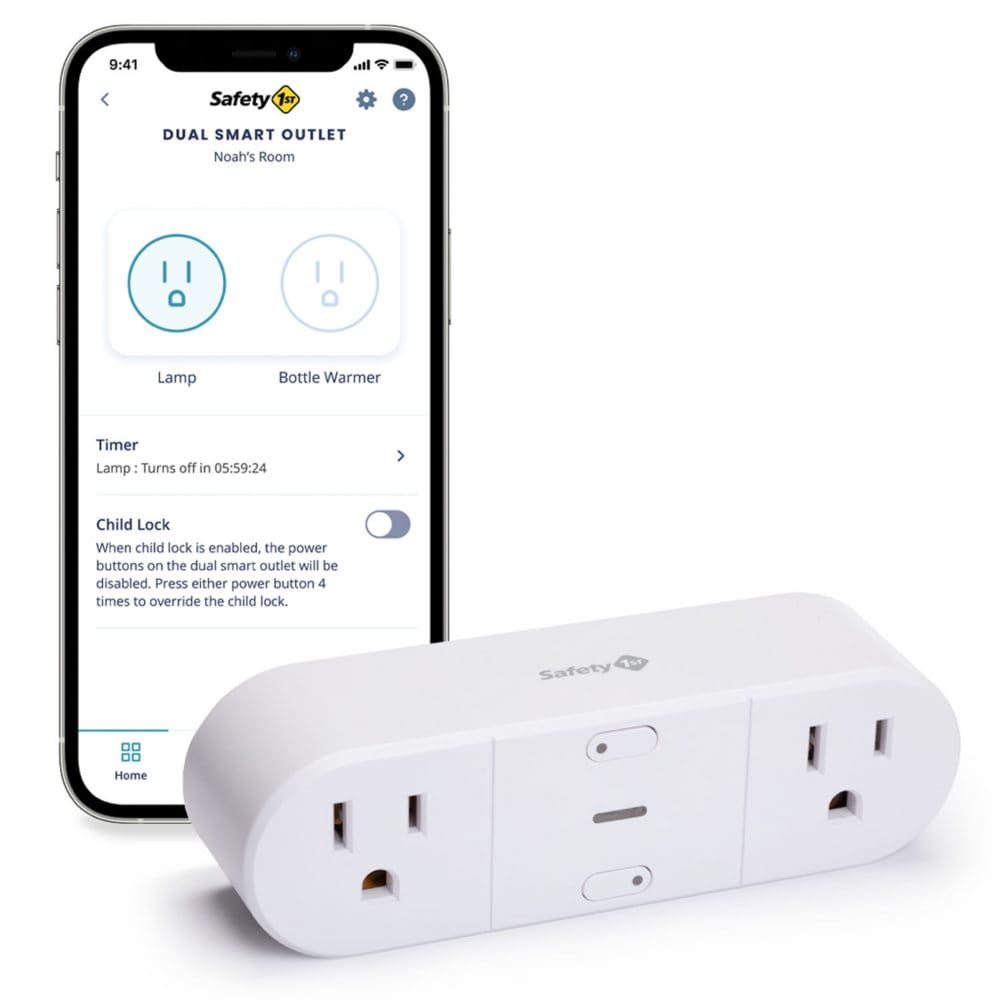Safety 1st Dual Smart Outlet White - Baby Health & Safety - Safety