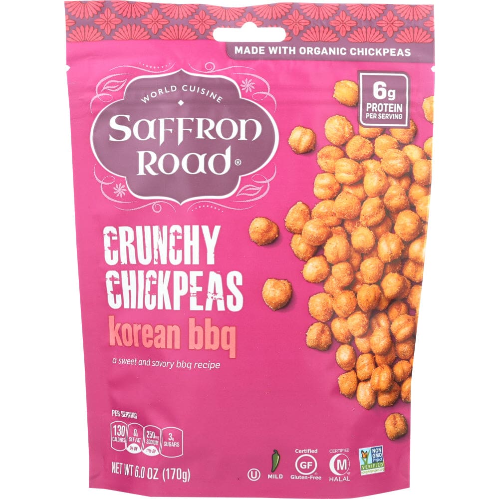 SAFFRON ROAD: Korean BBQ Crunchy Chickpeas 6 oz (Pack of 5) - Snacks > Chips - SAFFRON ROAD