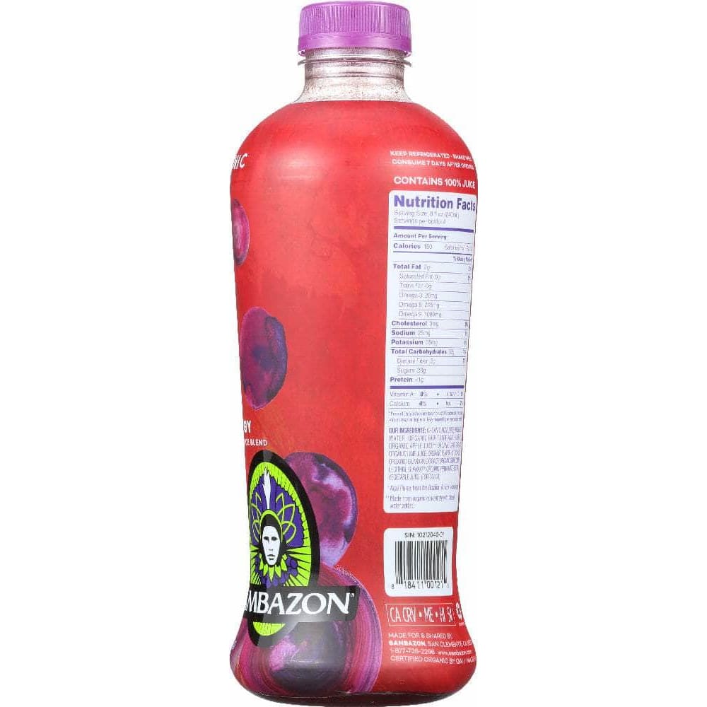 Sambazon Sambazon Organic Energy Acai Yerbamate Guarana, 32 oz