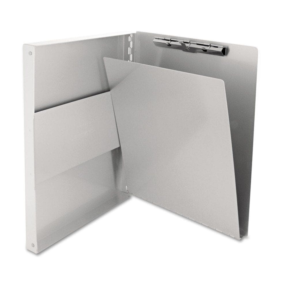 Saunders - Snapak Aluminum Forms Folder 1/2 Capacity Holds 8-1/2W x 12H - Silver - Clipboards & Copy Stands - Saunders