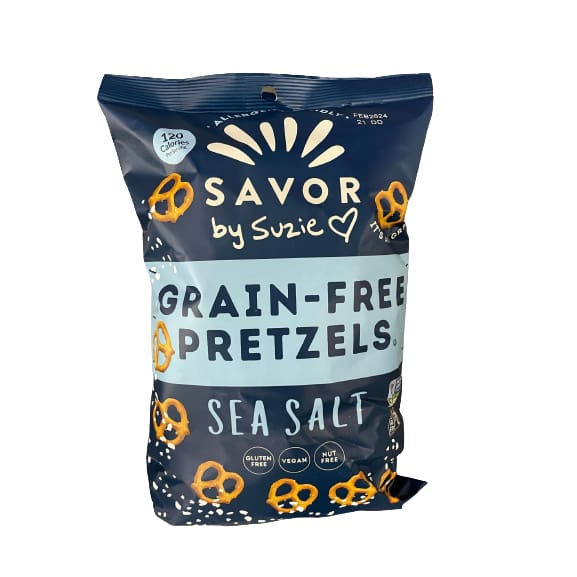 Savor by Suzie Grain-Free Pretzels Sea Salt 13 oz. - Savor by Suzie