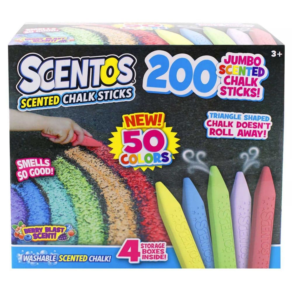 Scentos Scented 200-ct Bold Chalk Pack - Painting & Coloring - Scentos