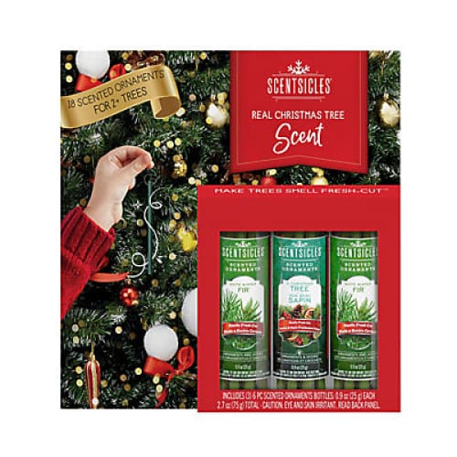 Scentsicles Stick Scented Ornament Set 3 pk./6pc. - 2 White Winter Fir and 1 O Christmas Tree - Home/Seasonal/Holiday/Holiday