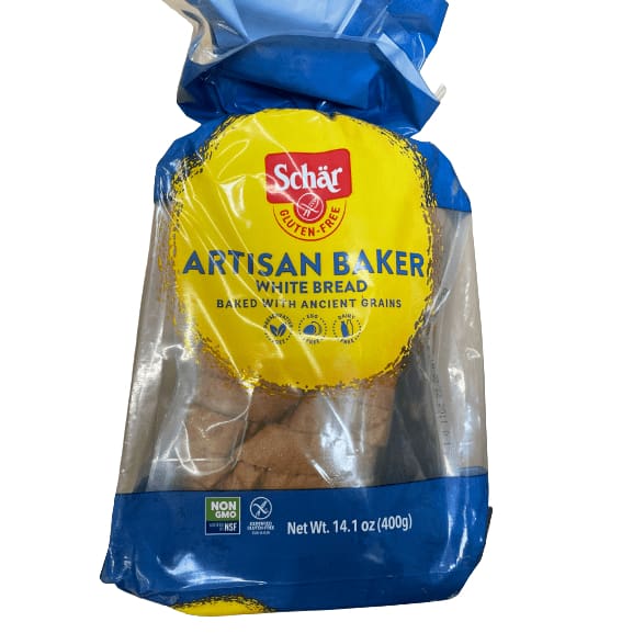 Schar Schar Gluten Free Artisan Baker White Bread, Sliced Gluten Free Bread, 14.1 Oz