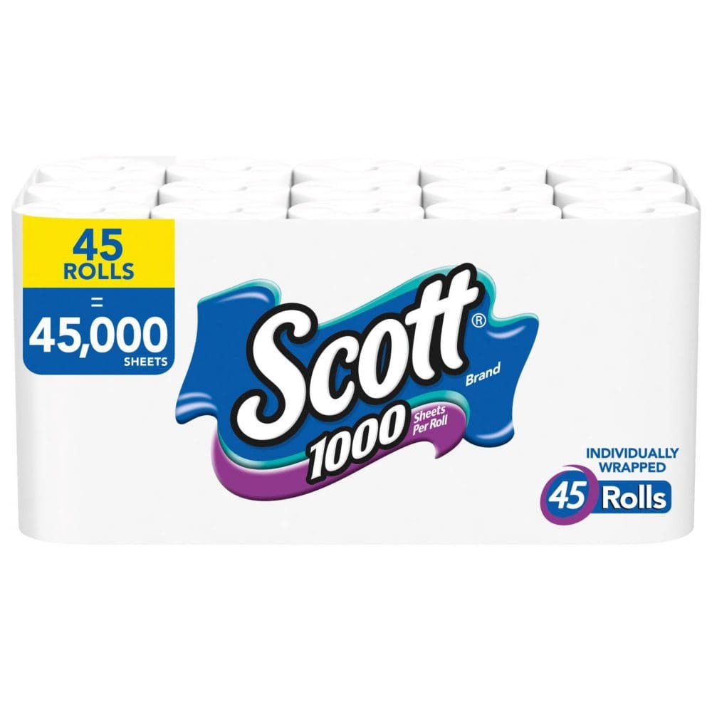 Scott 1000 Limited Edition Bath Tissue (1,000 sheets/roll 45 toilet paper rolls) - Toilet Paper - ShelHealth