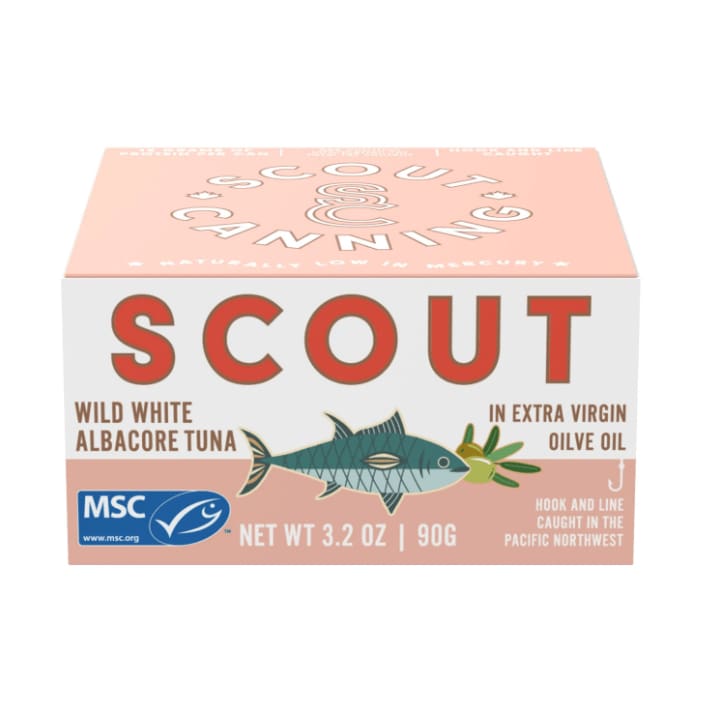 SCOUT Grocery > Meal Ingredients > Fish Food SCOUT: Wild Albacore Tuna In Organic Olive Oil, 3.2 oz