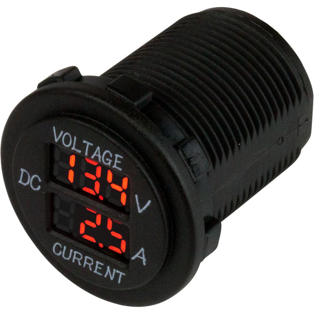 Sea-Dog Round Voltage & Amp Meter - 6V-30V & Amp - 10 Amp Meter - Electrical | Meters & Monitoring - Sea-Dog