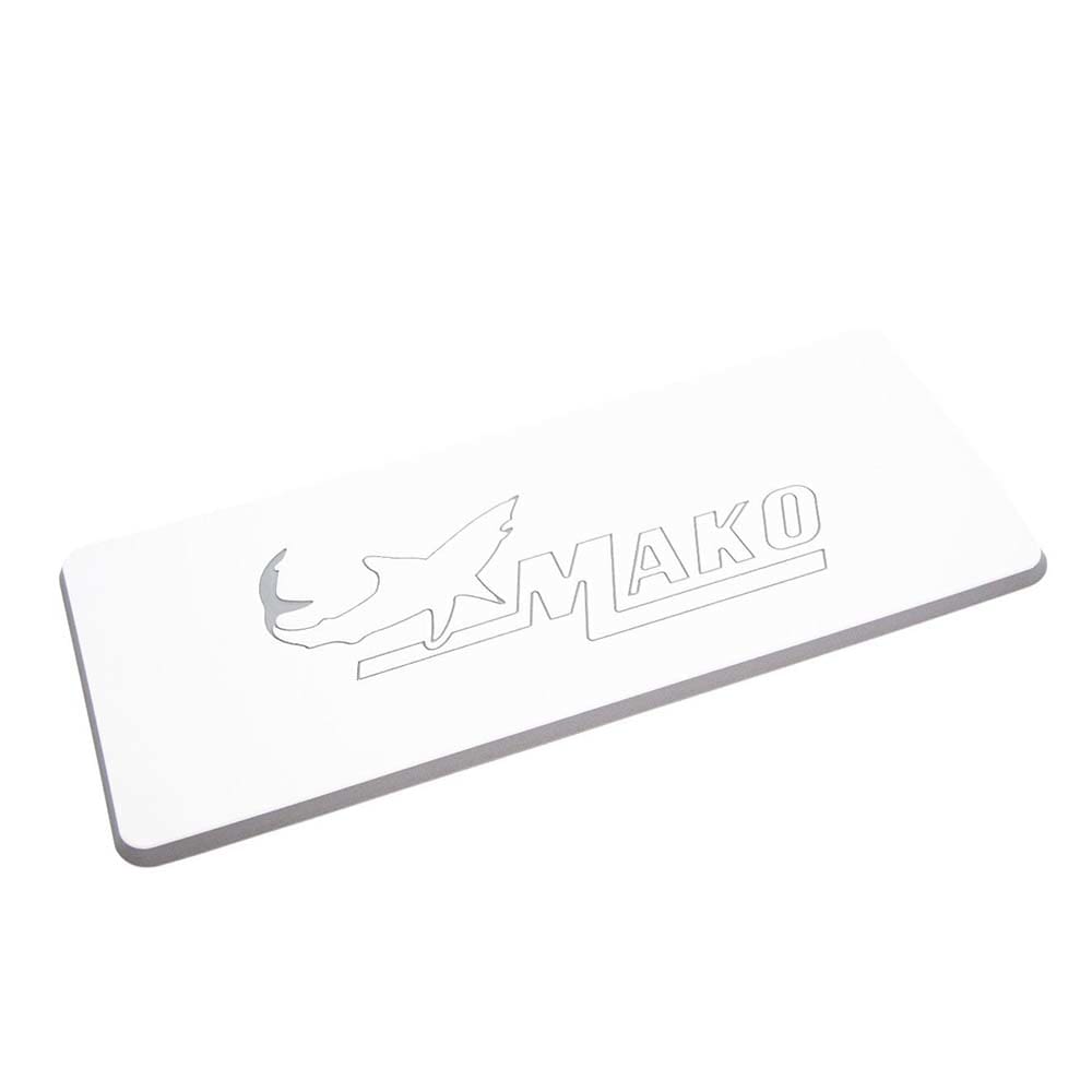 SeaDek Mako Logo Helm Pad - White/ Storm Grey Embossed - Boat Outfitting | Deck / Galley - SeaDek