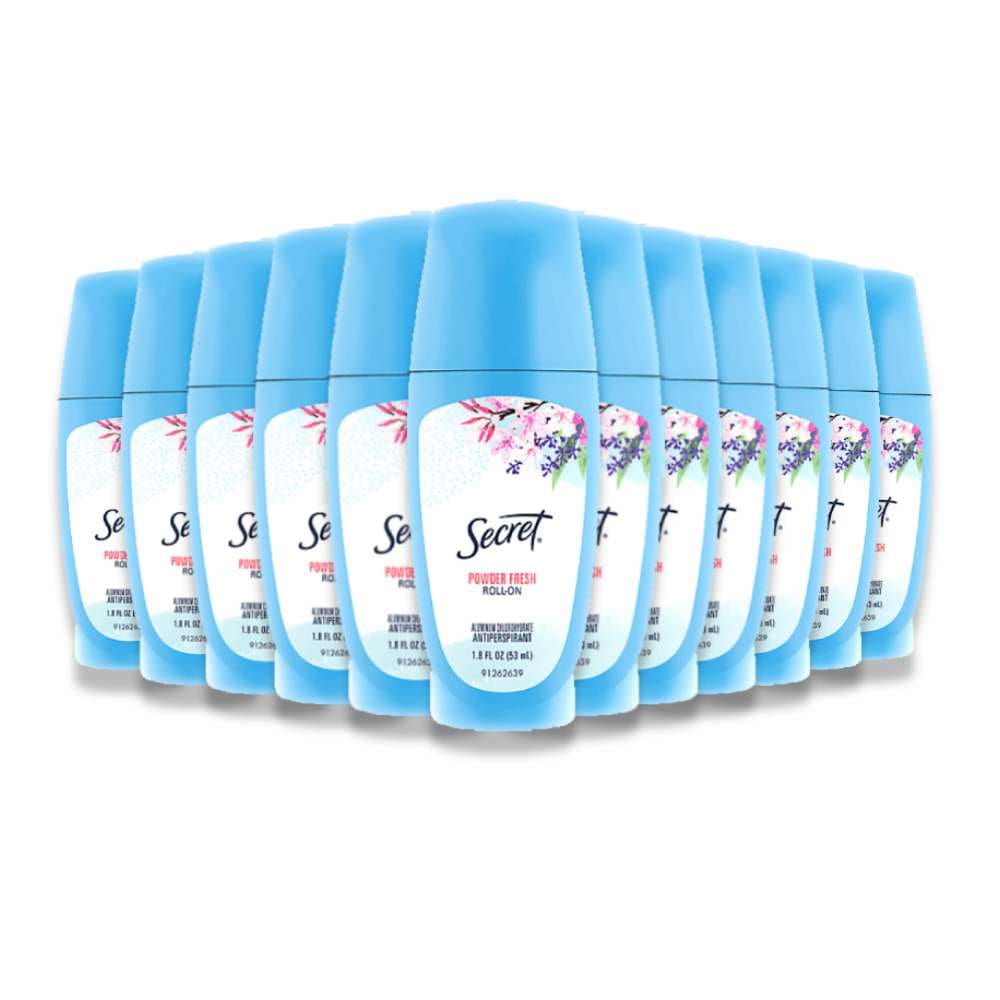 Secret Antiperspirant & Deodorant Roll On Powder Fresh 1.8oz - 12 Pack - Deodorant - Secret