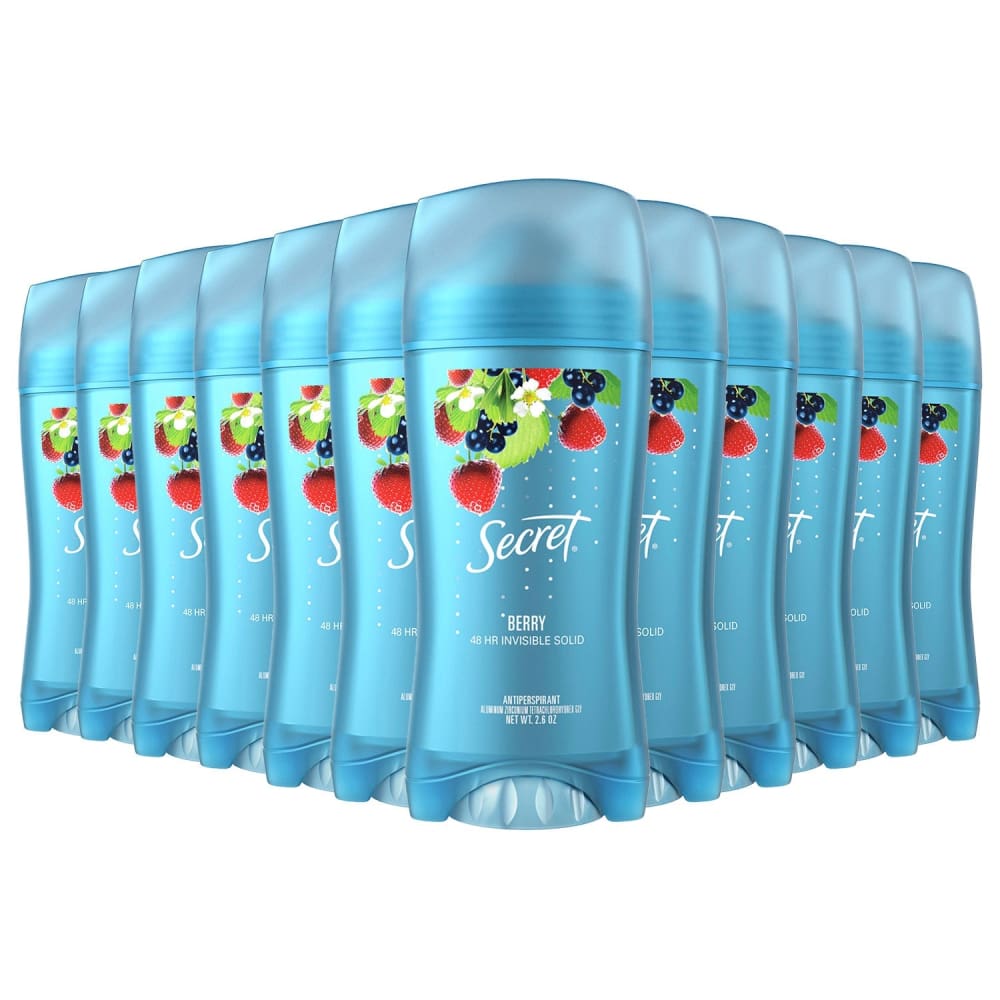 Secret Clear Gel Berry Antiperspirant & Deodorant 2.6 Oz - Bulk - 12 Pack - Solid - Secret