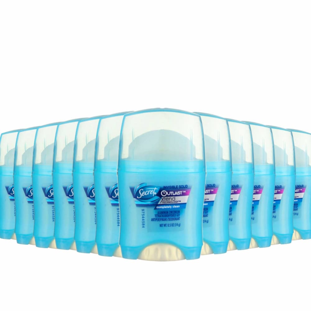 Secret Outlast Invisible Solid antiperspirant & deodorant Completely Clean Travel Size- 0.5 Oz - 24 Pack - Deodorant - Secret