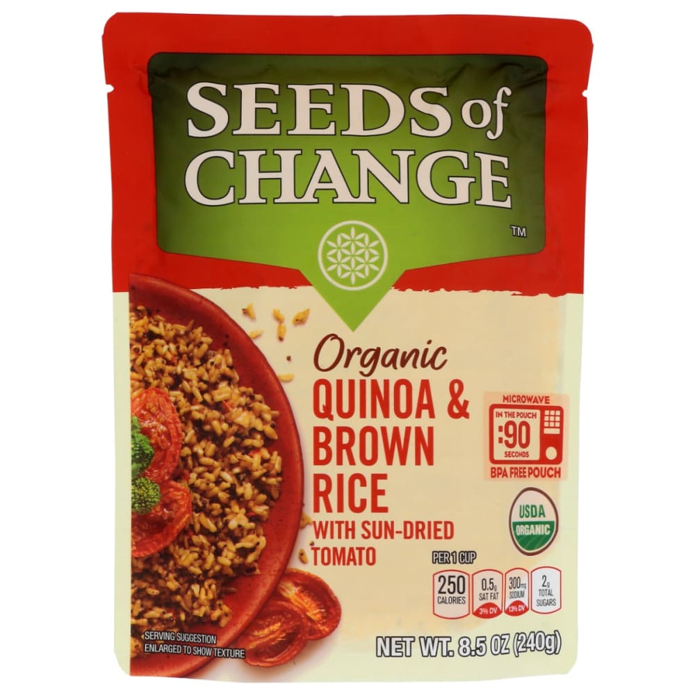 SEEDS OF CHANGE: Quinoa Rice Brn Sund Tom 8.5 oz (Pack of 5) - Grocery > Pantry > Rice - SEEDS OF CHANGE