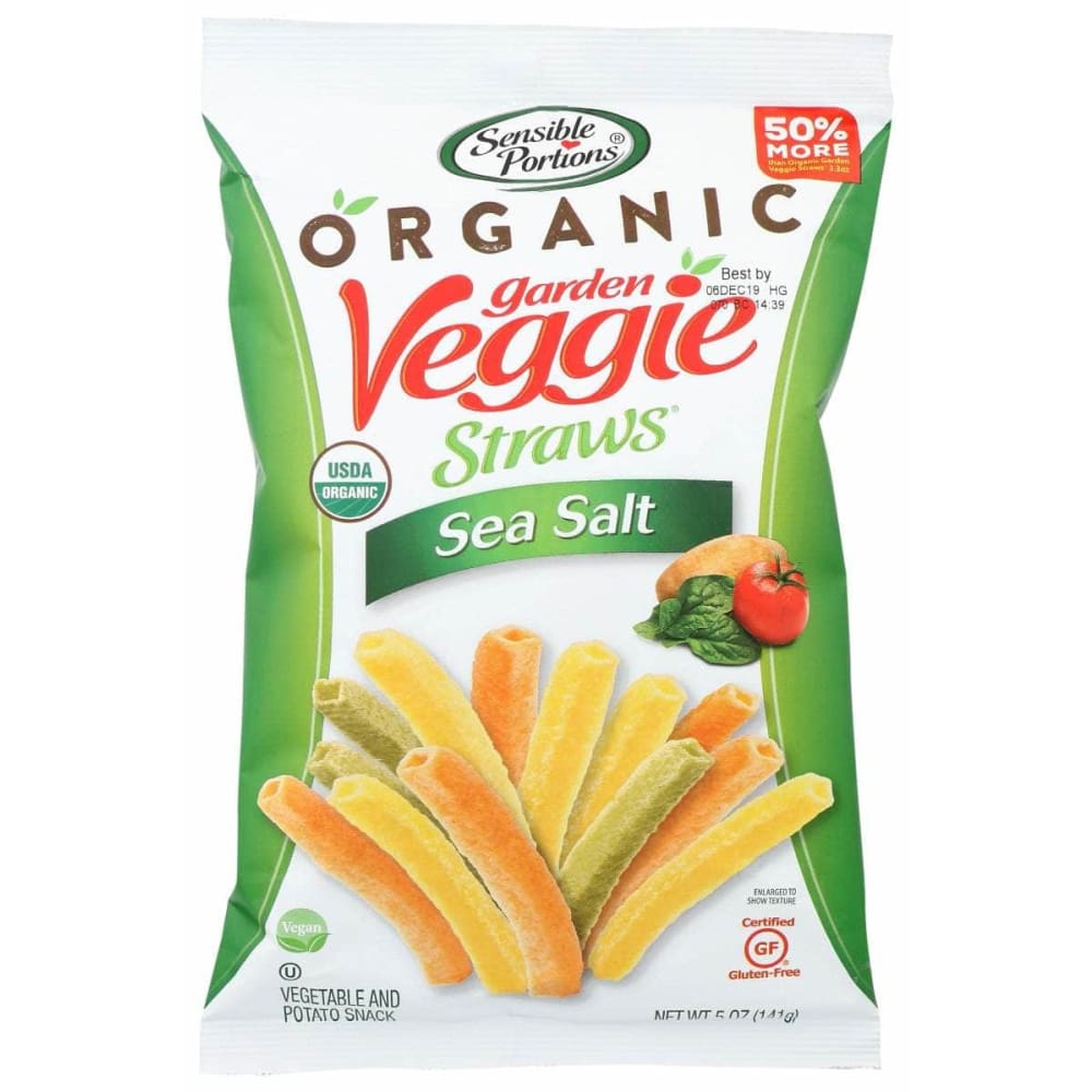 SENSIBLE PORTIONS SENSIBLE PORTIONS Organic Garden Veggie Straws Sea Salt, 5 oz