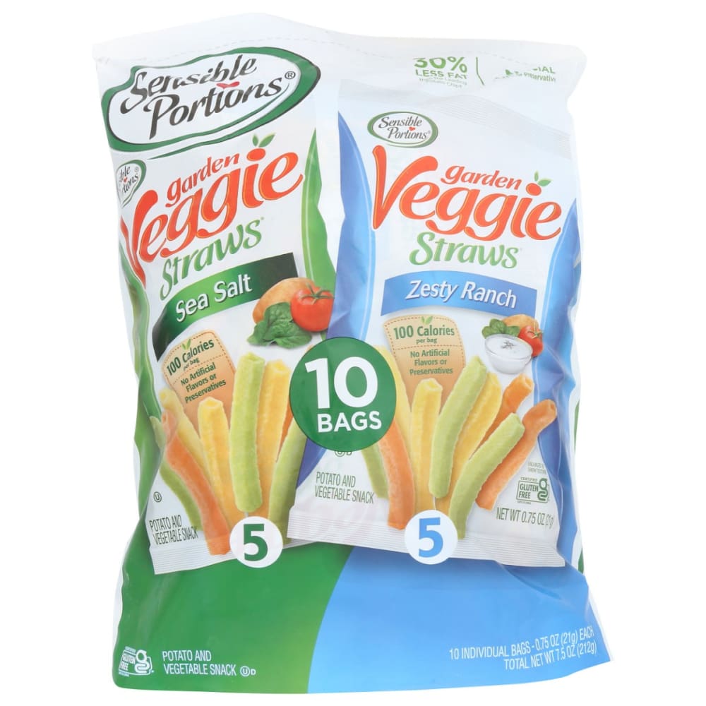 SENSIBLE PORTIONS: Veggie Straws Variety 7.5 OZ (Pack of 2) - SENSIBLE PORTIONS