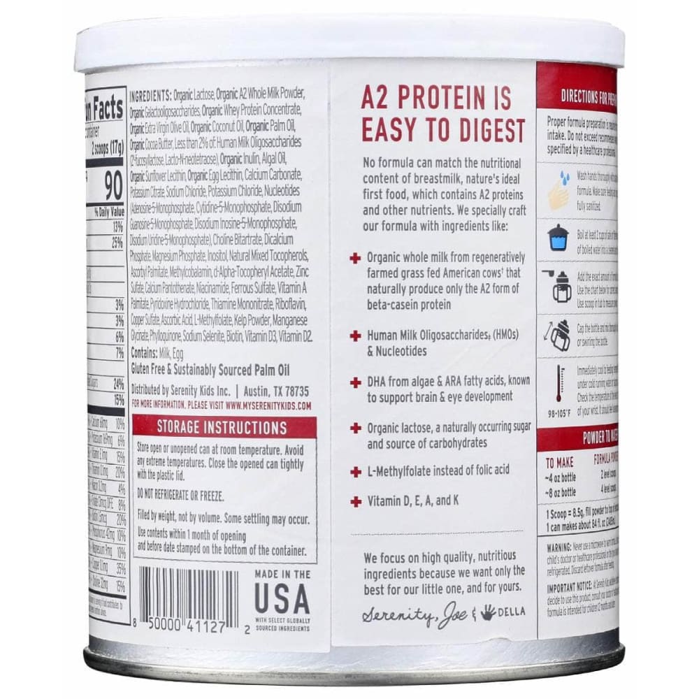 SERENITY KIDS Baby > Baby Food SERENITY KIDS A2 Whole Milk Toddler Formula, 12.7 oz
