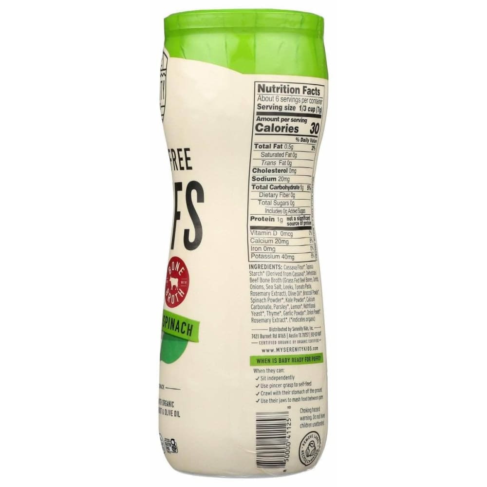 SERENITY KIDS Serenity Kids Puff Broccoli Spinach, 1.5 Oz