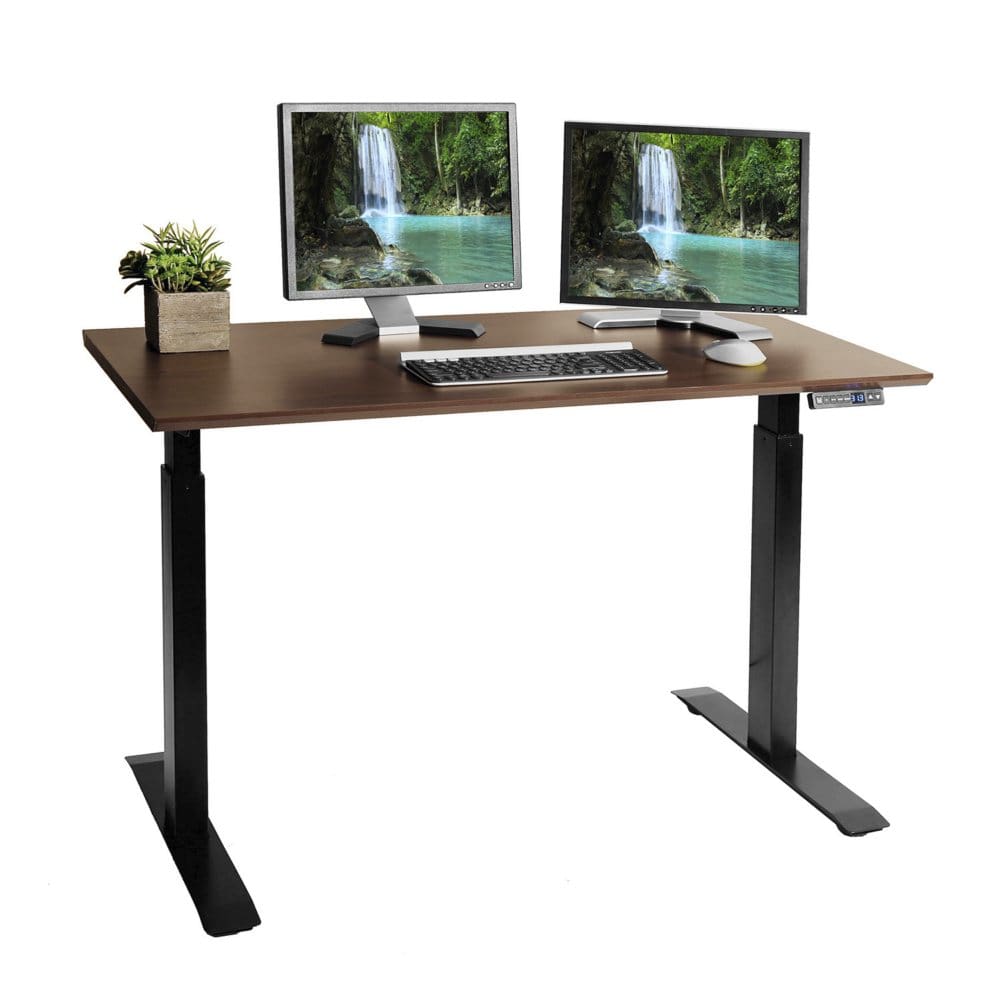 Seville Classics AIRLIFT® Electric Height Adjustable Standing Desk with USB Charger - Office Desks - Seville