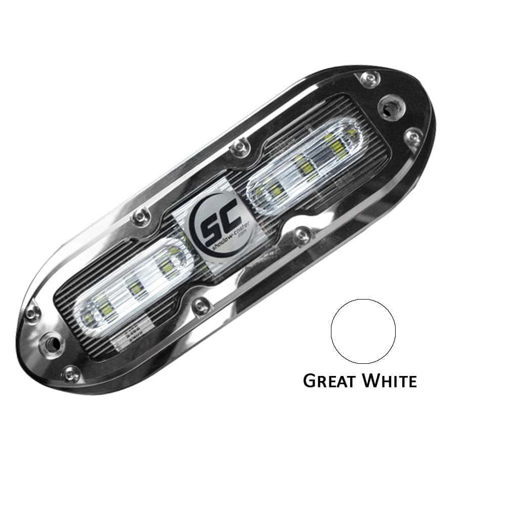 Shadow-Caster SCM-6 LED Underwater Light w/ 20’ Cable - 316 SS Housing - Great White - Lighting | Underwater Lighting - Shadow-Caster LED