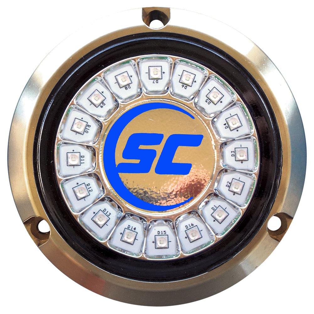 Shadow-Caster Ultra Blue Single Color Underwater Light - 16 LEDs - Bronze - Lighting | Underwater Lighting - Shadow-Caster LED Lighting