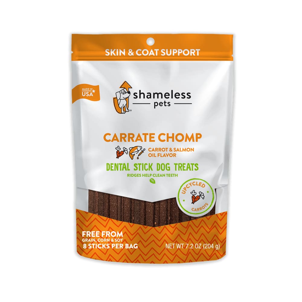 SHAMELESS PETS Pet > Dog Treats SHAMELESS PETS Stick Dog Dentl Crtt Chmp, 7.2 oz