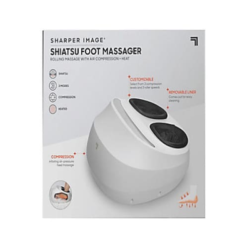 Sharper Image Shiatsu Foot Massager with Air Compression - White - Home/Health & Wellness/Home Health Care/Massage Products/ - Sharper Image
