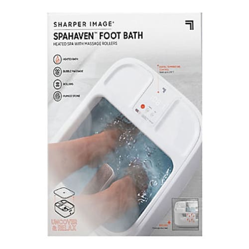 Sharper Image SpaHaven Heated Foot Bath Massager with LED Display - White - Home/Health & Wellness/Home Health Care/Massage Products/ -