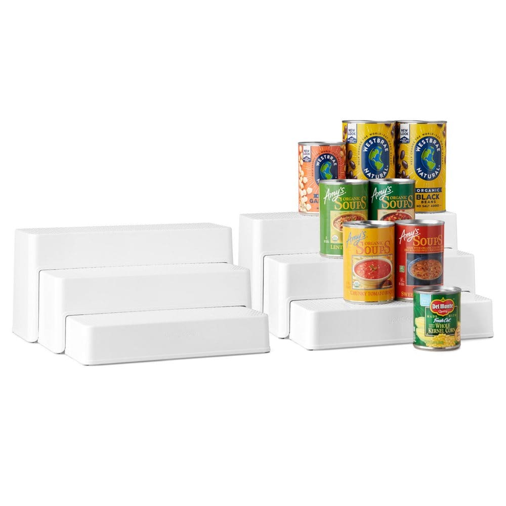 ShelfSteps 2 Pack 3-Shelf Can Organizer Set - Pantry Storage - ShelHealth