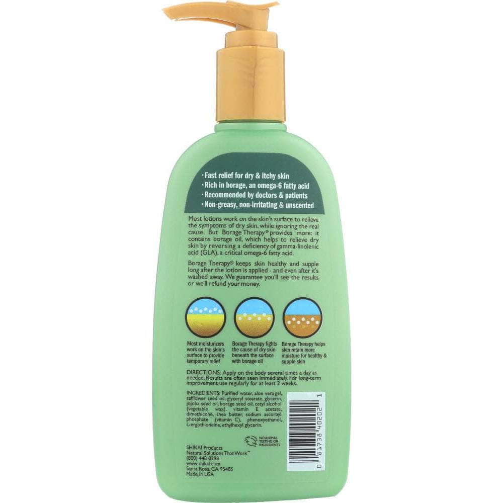 Shikai Shikai Borage Therapy Dry Skin Lotion Original Unscented, 8 oz