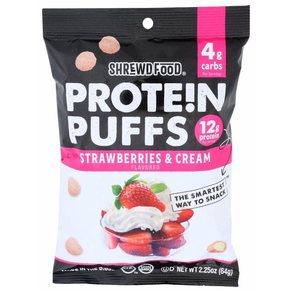 SHREWD FOOD SHREWD FOOD Protein Puffs Strawberries and Cream, 2.25 oz