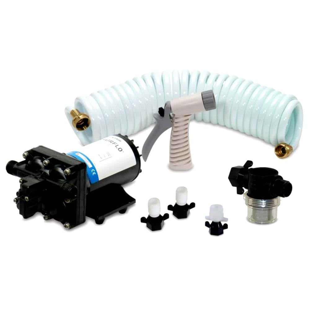 Shurflo by Pentair BLASTER™II Washdown Kit - 12VDC 3.5GPM w/ 25’ Hose Nozzle Strainer & Fittings - Marine Plumbing & Ventilation | Washdown