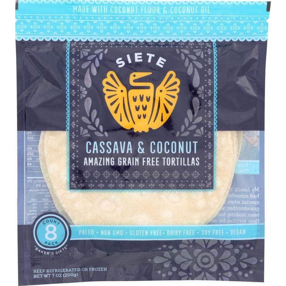 Siete Siete Cassava & Coconut Flour Tortillas 8 Piece, 7 oz